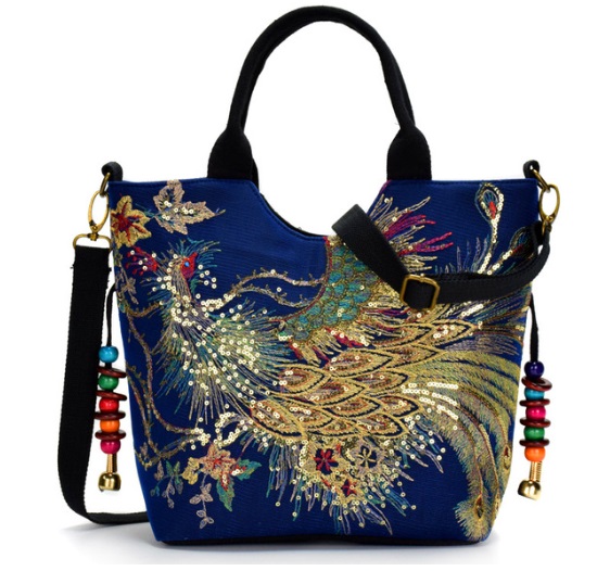 Peacock Embroidered Handbag Giveaway