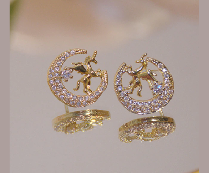 CRYSTAL Unicorn Earrings