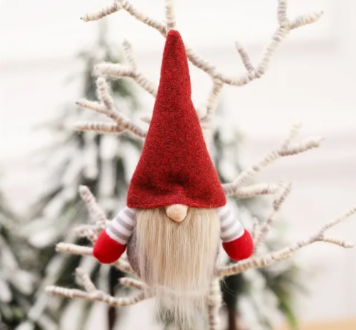Santa Gnome Doll Ornaments