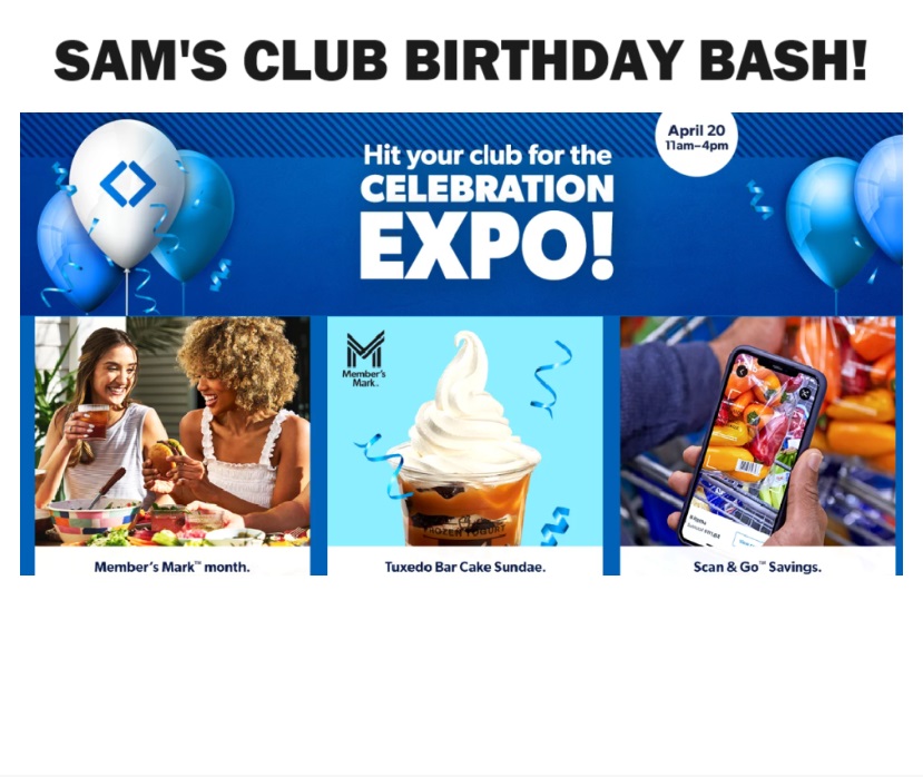 FREE Stuff at Sam’s Club Birthday Bash! TOMORROW!