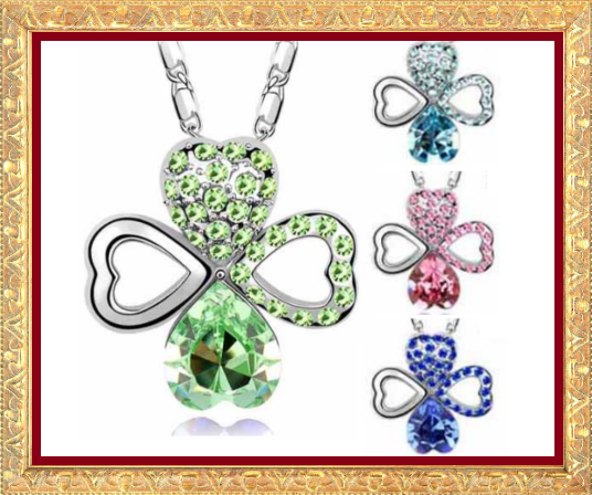 Win 1 of 10 CRYSTAL Clover Necklaces