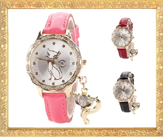 Win 1 of 5 CRYSTAL Cat Watches