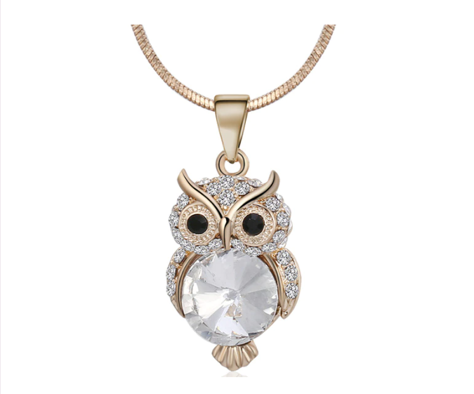 Win 1 of 4 CRYSTAL Owl Necklaces