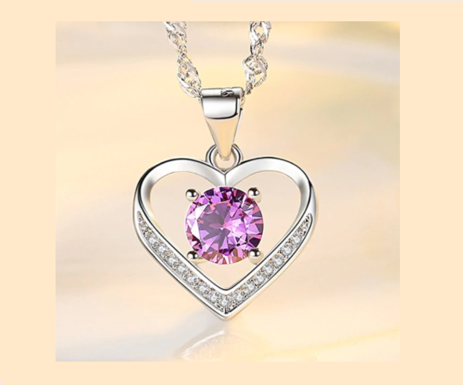 Win 1 of 5 SILVER & SAPPHIRE Heart Necklaces