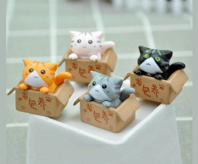 Win 1 of 6 Cat Miniature Figurines
