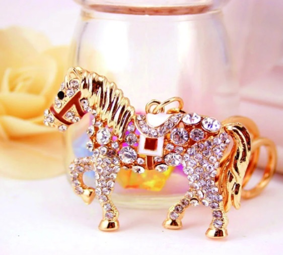 Win 1 of 4 CRYSTAL Horse Keychains